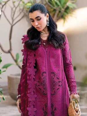 Qalamkar Luxury Lawn | Sahil 2025 | FK-11 VIOLET