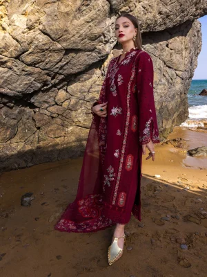 Crimson Lawn- Parsi Threads