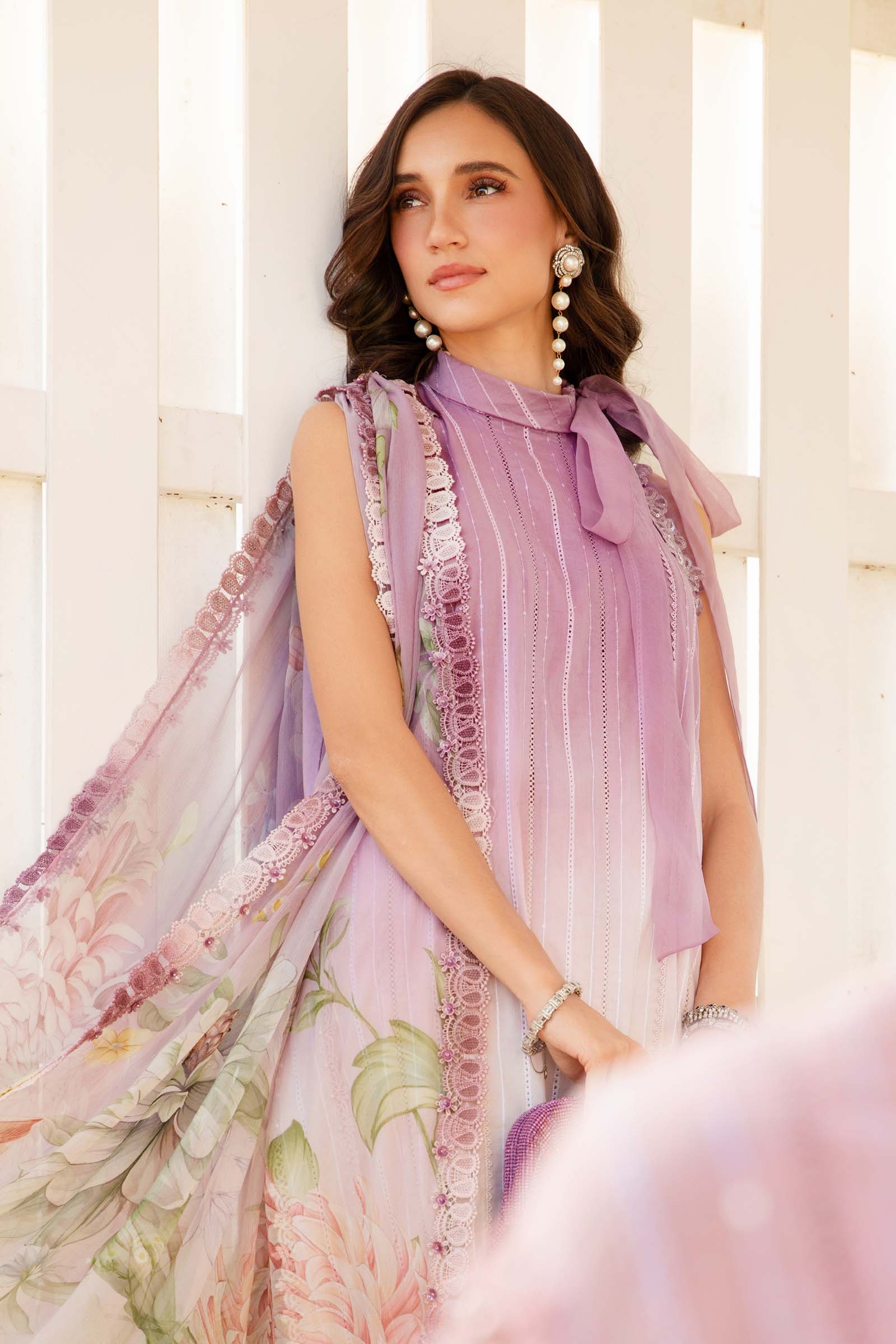 Maria B 3 Piece Unstitched Printed Lawn Suit - Image 2