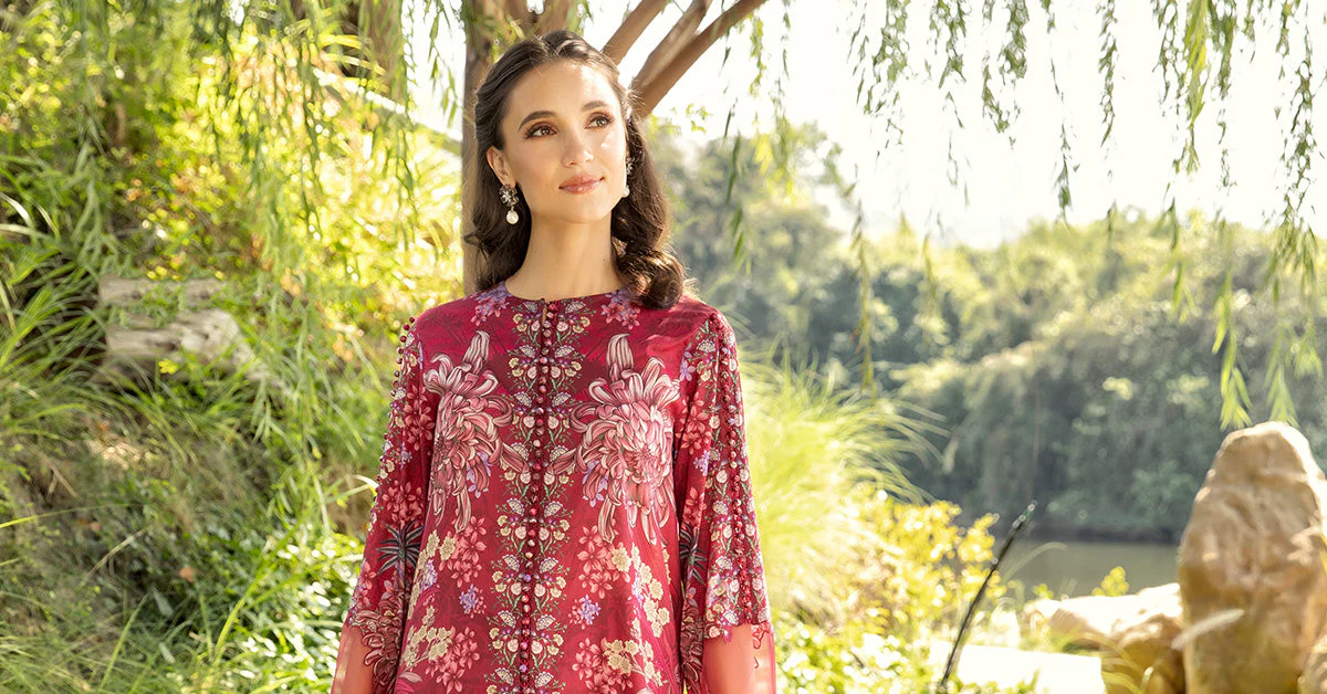 3 Piece Unstitched Printed Lawn Suit | MPT-2514-B - Image 2