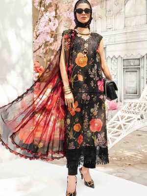 Maria.B MPrints Embroidered Lawn Unstitched 3Pc Suit MPT-2607-B