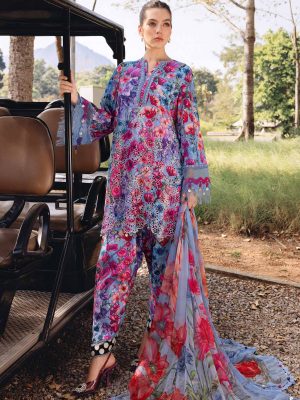 Maria.B MPrints Embroidered Lawn Unstitched 3Pc Suit MPT-2902-B