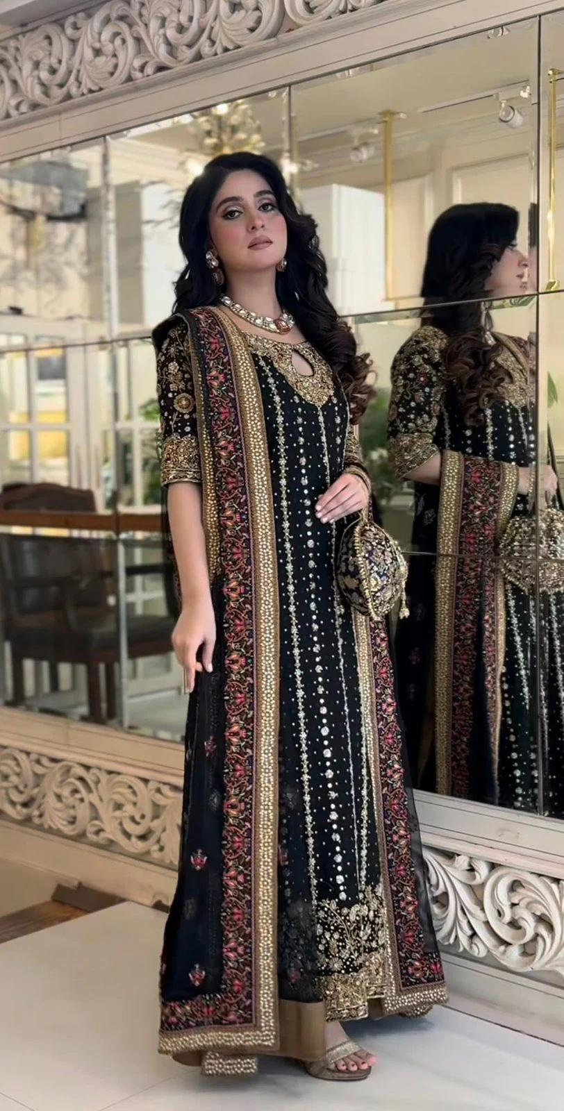 Haris Shakeel Wedding Edition – Black Shisha Silk Embroidered Dress