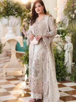 MARIA B Embroidered Chiffon